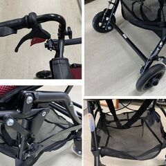 Nice Way10 車椅子 介助用 軽量 コンパクト 折りたたみ ノーパンクタイヤ ナイスウェイ 車いす 車イス 介護 福祉用具 札幌市 中央区 南12条店の画像