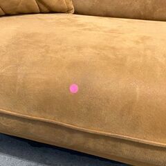 RELAXFORM/リラックスフォーム レザーテックス 3人掛けソファ コロンバス キャメル モダン リビング 関家具 中古家具 店頭引取歓迎 R9939の画像
