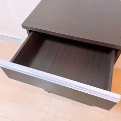 ニトリ 分別ペールカウンター キッチン 家具 台所 収納RTAカウンター ブラウン ダストボックス 完成品おしゃれゴミ 分別の画像