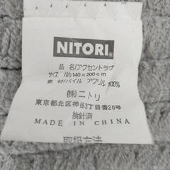 ニトリ　NITORI　楕円形　ラグ　グレーの画像