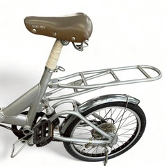 Woolrich ウールリッチ 折りたたみ自転車 6段変速 カゴ付き 通勤・通学にの画像