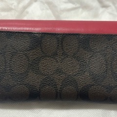 コーチ 長財布 - シグネチャー柄 × レッドの画像