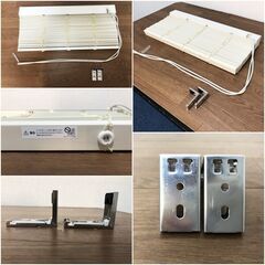 タチカワブラインド横型タイプW590×1800mm　艶消しホワイト　取付金具付き　エンドレスコードタイプの画像