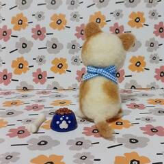 羊毛フェルト 　首傾げてお腹すいた　まだぁ　プチわんちゃんの画像