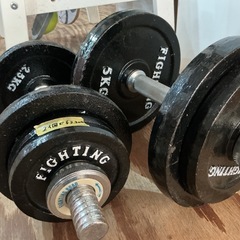 自宅で筋肉トレーニング🏋️  ダンベルセット💪 トレーニング用品 ダンベル 2.5KG 5KG 色落ちアリ💦 2個セット 筋トレ 黒の画像