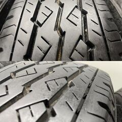 【BS BRIDGESTONE V600 165R14 LT 6PR】夏タイヤ【日産 ADバン 純正スチールホイール 14インチ 5J4HPCD100+40】　(STD005) の画像