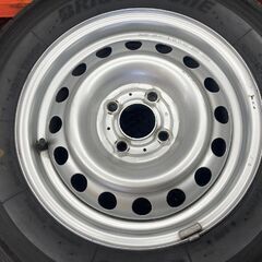 【BS BRIDGESTONE V600 165R14 LT 6PR】夏タイヤ【日産 ADバン 純正スチールホイール 14インチ 5J4HPCD100+40】　(STD005) の画像