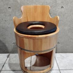 丸型よもぎ蒸し　座浴用　椅子(背もたれ付き)の画像