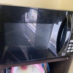 テレビ、電子レンジ、電気ストーブ、洗濯機、棚の画像