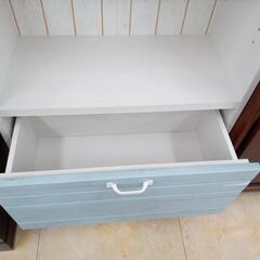 リユースのサカイ太田店★ジモティ割あり★  収納棚 ホワイト H120×D29.5×W58.2 クリーニング済み OJ10697の画像