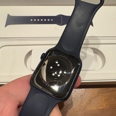 Apple Watch series6 44mm 本体 ネイビー 充電ケーブル付の画像