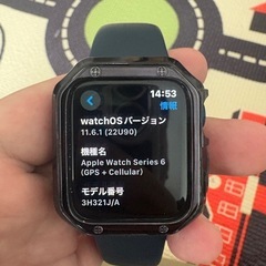 Apple Watch series6 44mm 本体 ネイビー 充電ケーブル付の画像