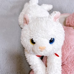 猫とうさぎのぬいぐるみ 2体 約30～35cmの画像