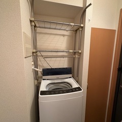 ステンレス伸縮ランドリーラック(タオルバー付)の画像
