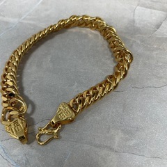 アクセサリー　ブレスレット　バングル　2面カット　999刻印（24K）の画像