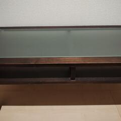 ウッドガラステーブルの画像