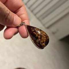 お花(植物)入り　雫ネックレスの画像