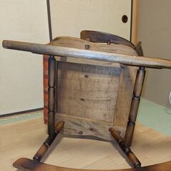 【レトロ】木製 ロッキングチェア オレンジの画像