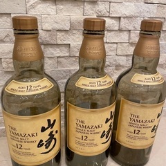 ジャパニーズウィスキー山崎12年空ボトル3本Japanese whiskeyの画像