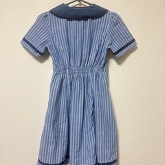 【axes femme】半袖セーラーワンピース ブルー 子供服140の画像