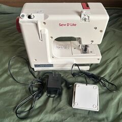 西日本ミシン販売　コンパクトミシン　電動ミシン　Sew D`Lite　JA525　通電確認のみの画像