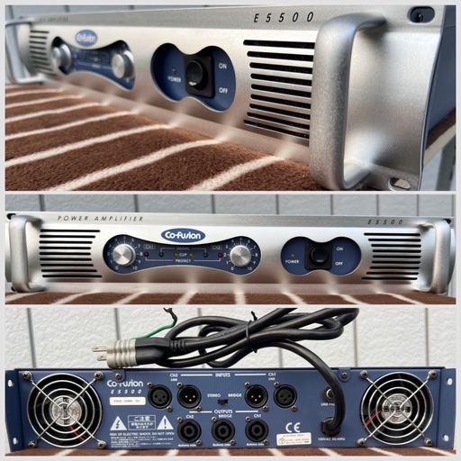 ■Co-Fusion パワーアンプ■コフュージョン E5500■業務用 ラック搭載型 ラックマウント■通電のみ確認済み ジャンク品扱い 現状品 Yahoo!オークション - Co-fusion コフュージョン E5500 パワーアンプ
