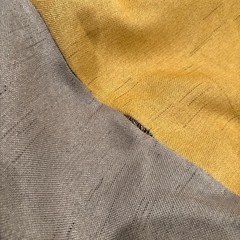 【8/30まで】カーテン イエロー×グレー 148cmほど の画像
