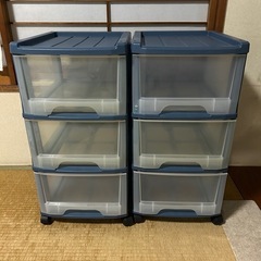 衣装ケース3段　6個
の画像