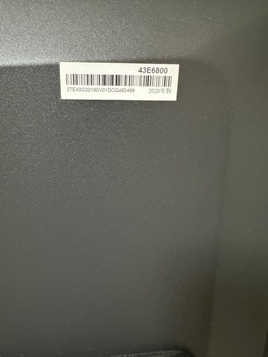 【お取引中】HISENSE ハイセンス 43E6800 43インチ テレビ 4K LED液晶 スマートテレビ 液晶テレビ リモコン付き