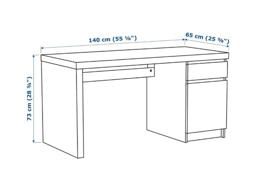IKEA MALM デスク 140×65cm ブラック