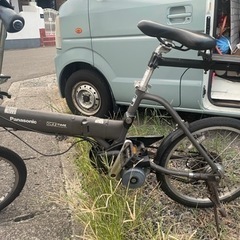パナソニック オフタイム 折りたたみ電動アシスト自転車。7段切りかえの画像