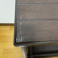 踏み台にもなる椅子　ダークブラウンの画像