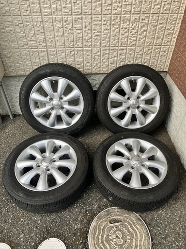 ララパーム 14in 4.5J +43 PCD100 155/65-14タイヤ付