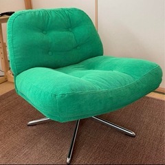 イケア　DYVLINGE 一人掛け回転パーソナルチェア グリーンの画像