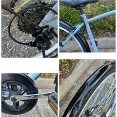 【中古自転車】シティサイクル 27インチ　6段変速　DCM　フェルマータ　ママチャリ　前後タイヤ新品の画像