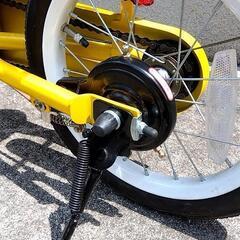【3歳〜自転車】14インチ、ペダル．チェーン取り外し可能/ストタイダー【室内保管】の画像