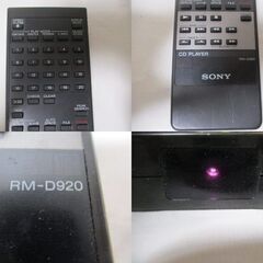 G≫74 リモコン SONY RM-D920 中古品 純正 オーディオリモコン ソニー 赤外線発光確認済み 検：希少/レア/入手困難/オーディオ機器の画像