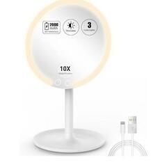 化粧鏡 ライト付き タッチ式  3カラー USB充電可能の画像