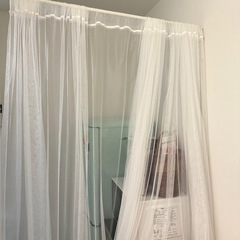 IKEA リル　レースカーテン　突っ張り棒付の画像