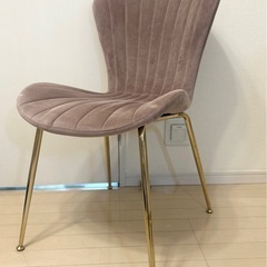 ダイニングチェア ベルベット ピンク くすみカラー
の画像