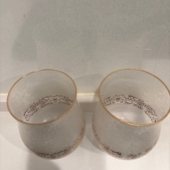 ANNIVERSAIRE すりガラスコップ2個セットの画像