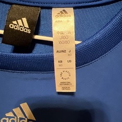 adidas 青 長袖カットソー　160の画像