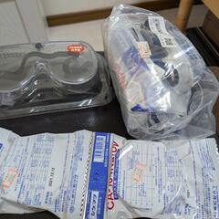 防塵防毒マスク、防毒吸収缶（３缶）、防護メガネセットの画像