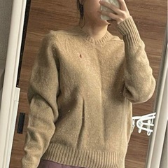 美品　ポロ　ラルフローレン　ニット　セーター　ベージュ　ブラウン　レディースの画像