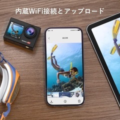 【✨新品✨】4Kアクションカメラ 防水 手ぶれ補正 デュアルスクリーン WiFi対応 高画質の画像