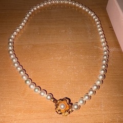 GY0825 パールネックレス 貝 5㎜ 42㎝ の画像