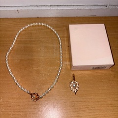 GY0825 パールネックレス 貝 5㎜ 42㎝ の画像