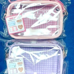 ぬい活 推し活 クリアショルダーバッグ2色セットの画像