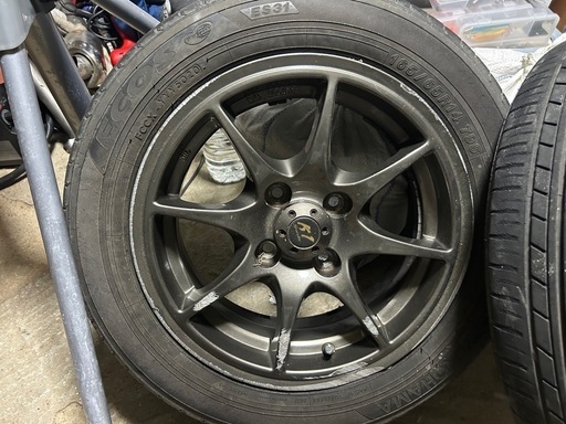 K1ホイール　東京車輪　14インチ　14×6j+38 タイヤセット ２本