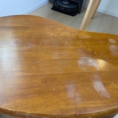 豆型木製テーブル 90cm x 60cmの画像